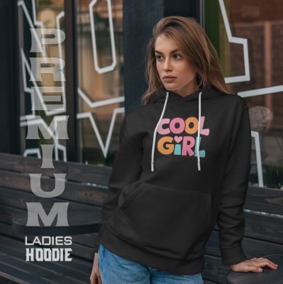 Premium Comfortable Stylish Ladies winter Hoodie Black - Image 2